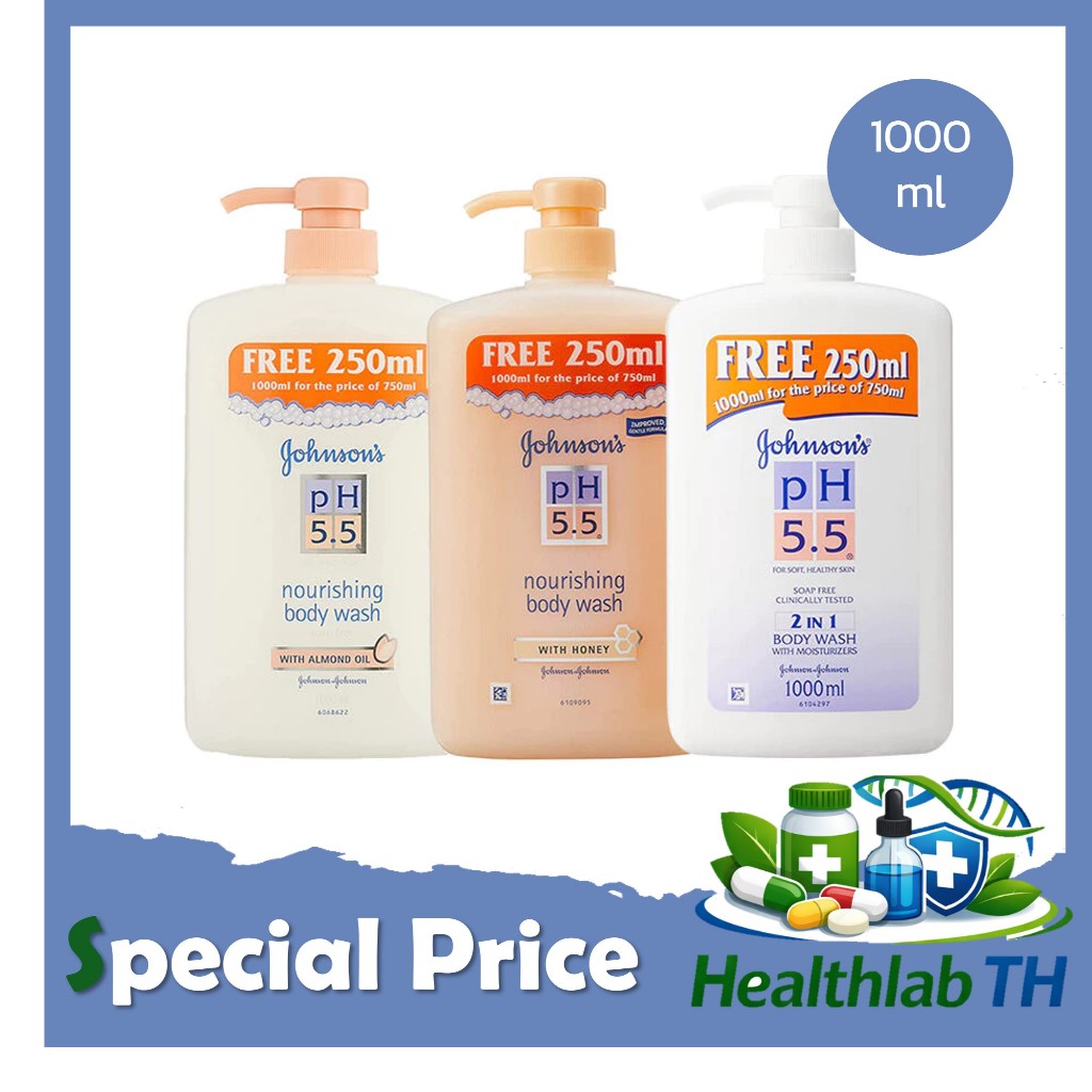 ครีมอาบน้ำ Johnson's pH 5.5 750ml ปราศจากสารสบู่ บำรุงผิวนุ่มชุ่มชื่น ไม่ทำลายสมดุลผิว