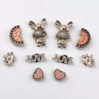 น่ารักแตงโมกระต่ายถ้ำรองเท้า DIY รองเท้าดอกไม้ถอดอุปกรณ์แฟชั่นหลุมรองเท้า DIY อุปกรณ์