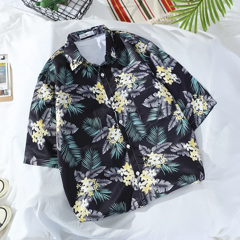 เสื้อเชิ้ตแขนสั้นลายดอกไม้ฮาวายผู้ชาย thumbnail 3