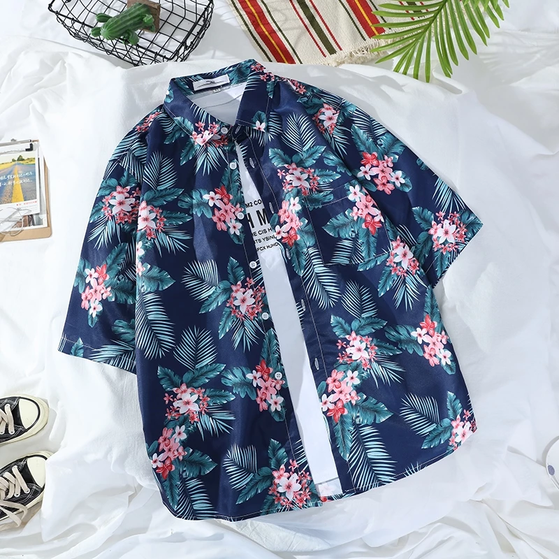 เสื้อเชิ้ตแขนสั้นลายดอกไม้ฮาวายผู้ชาย thumbnail 5