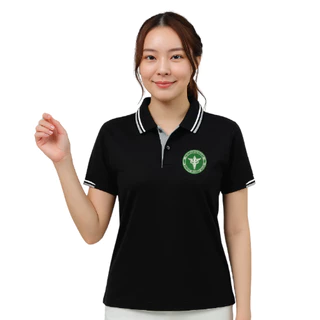 เสื้อโปโลสีดำ กระทรวงสาธารณสุข ผ้านุ่มใส่สบาย ปักสวย(Black Polo)