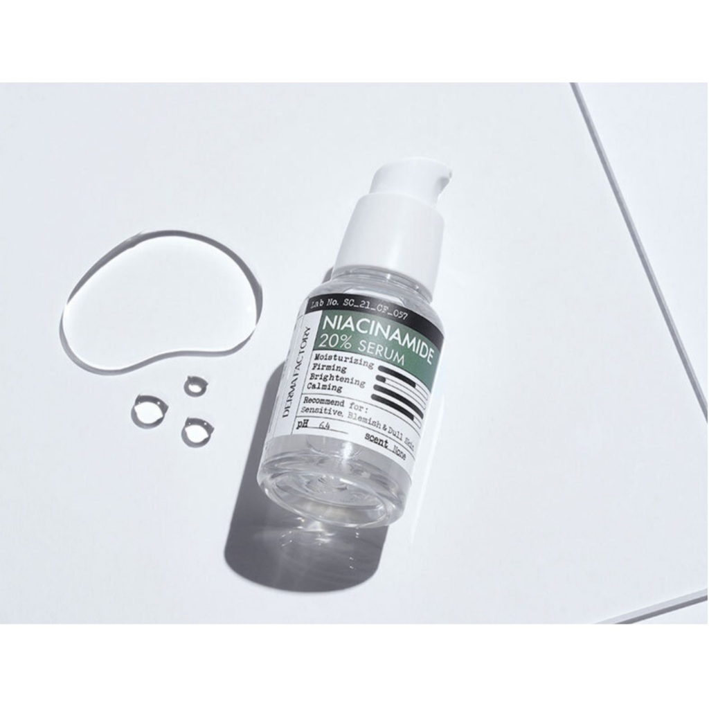 Derma Factory Niacinamide 20% serum ไวท์เทนนิ่ง ให้ความชุ่มชื้น กระจ่างใส 30 ml.