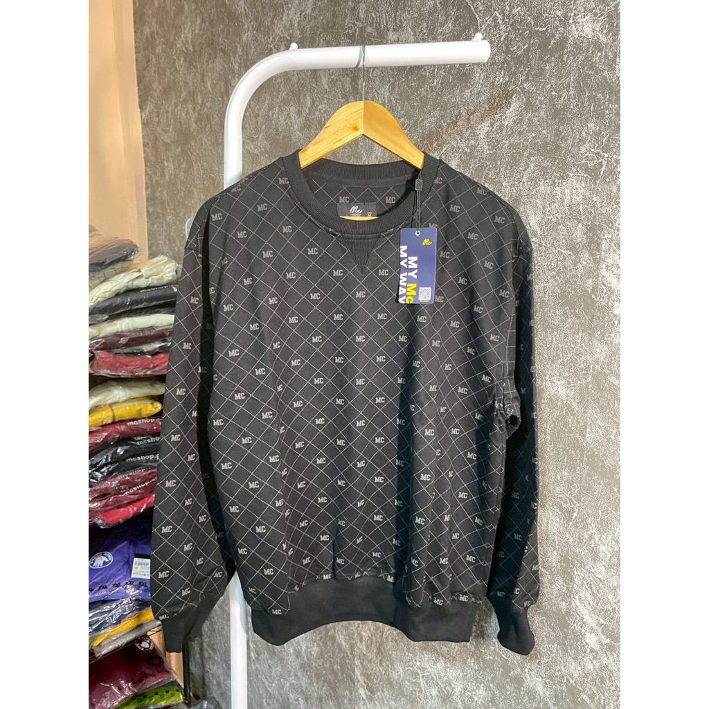MC สเวตเตอร์ โมโนแกรม (สีดำ)