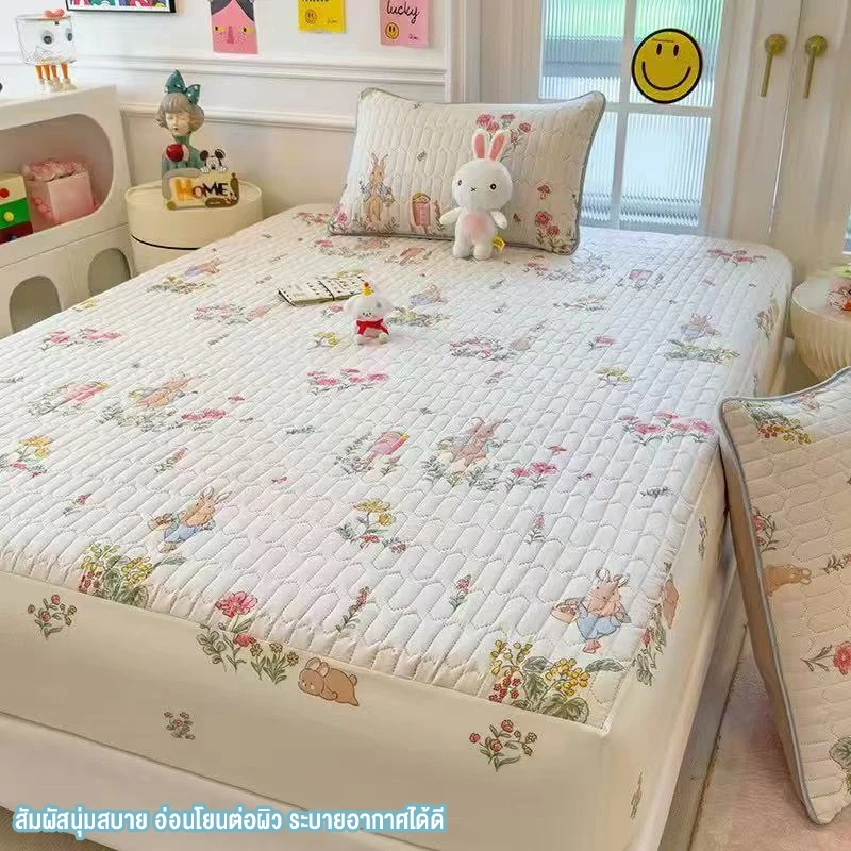 ผ้าปูที่นอนกันไรฝุ่น รัดมุม 3.5ฟุต/5ฟุต/6ฟุต thumbnail 7