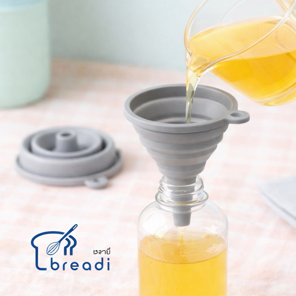 กรวยซิลิโคนพับได้ (Food Grade)