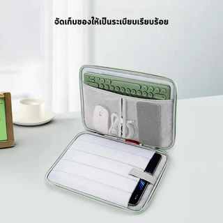GOOJODOQ กระเป๋าเก็บแท็บเล็ต แบบมีด้ามจับหลายชั้นสำหรับอุปกรณ์เสริม ไนลอน 420d กันน้ำ