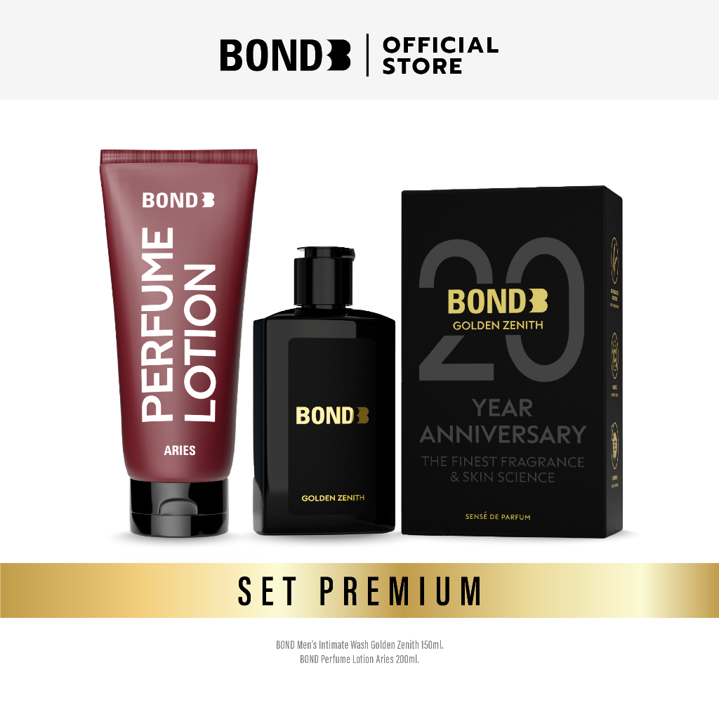 [PREMIUM SET] Bond intimate wash Golden Zenith 150 ml. + Bond Perfume Lotion Aries 200 ml.