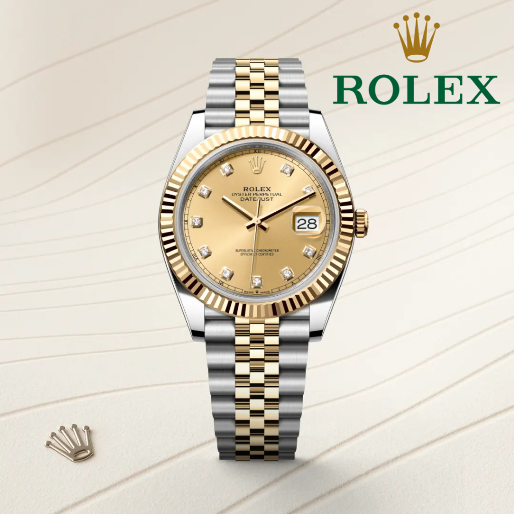 นาฬิกาข้อมือ Rolex Datejust 41 Oyster, 41 มม., Oystersteel และทองคำ M126333-0010 พร้อมส่ง
