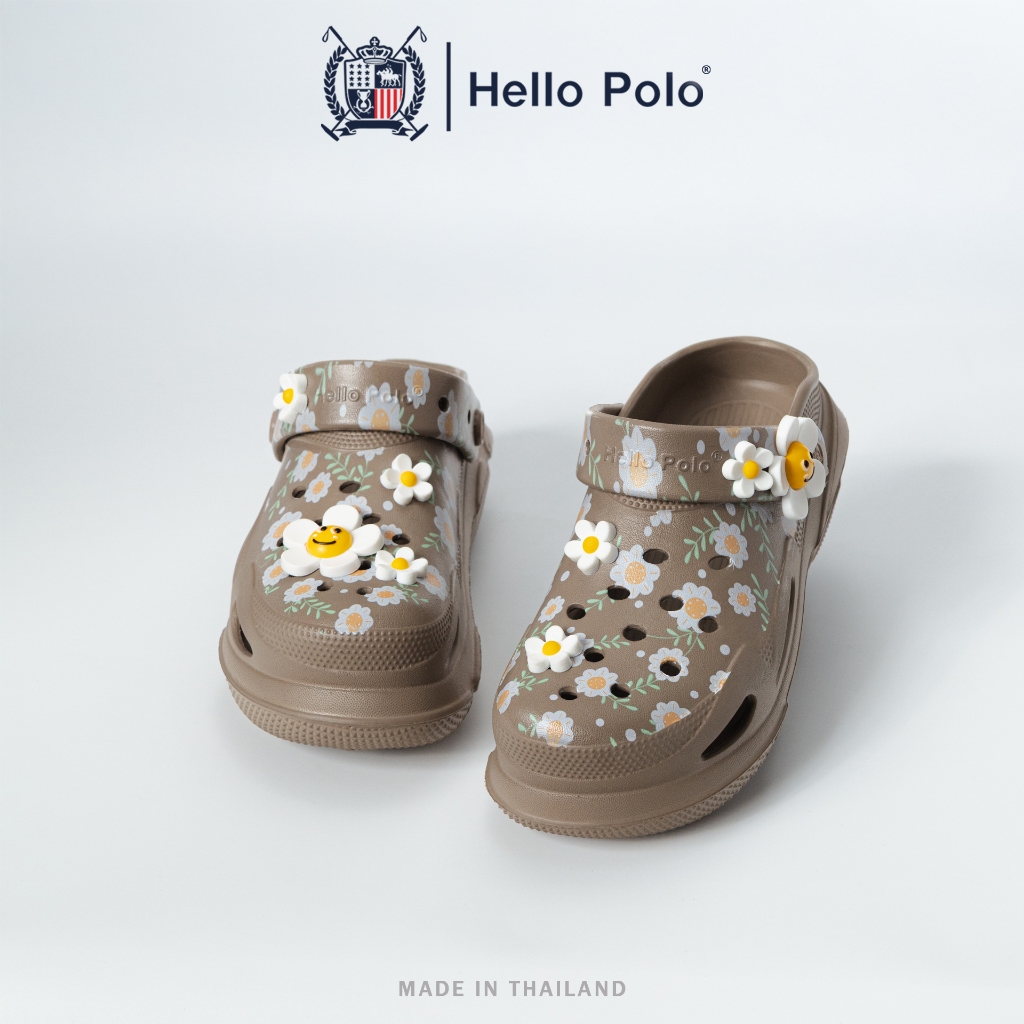 Hello Polo รุ่น HP8053B รองเท้าหัวโต รองเท้าแฟชั่น EVA ลายดอกไม้เดซี่ นุ่มเบา ใส่สบาย สไตล์มินิมอล รูปที่ 4