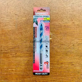 PERFECT 5-12mm ดอกคาร์ไบท์เจาะกระจกปลายธนู 4 ฟัน รุ่นงานหนัก (For Heavy Duty)