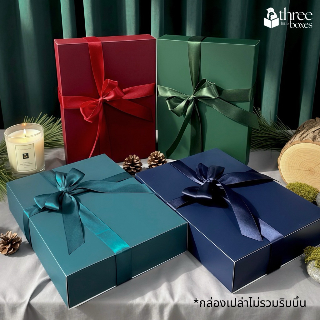 กล่องกระดาษ ฝาสไลด์ ฝาทึบ สีGems of the deep woods กล่องของขวัญ กล่องใส่ของชำร่วย จัดกิ๊ฟเซ็ต gift box