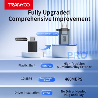 TRANYOO E22 Adapters อะแดปเตอร์ USB-C หญิงเป็น USB/ Micro USB ชาย รองรับการชาร์จเร็วและการถ่ายโอนข้อมูล