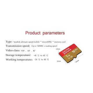 Sandisk Extreme micro SDcard 32GB/64GB/128GB/256GB/512GB/1TB การ์ดหน่วยความจำ A2 V30 อะแดปเตอร์