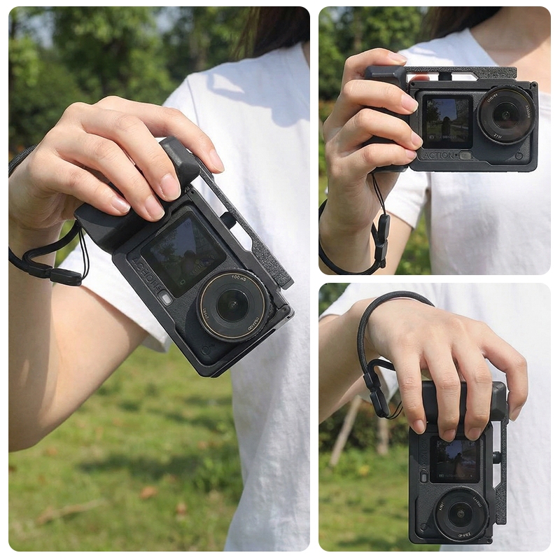 DJI Action 6 Cage Kit ด้ามจับ Street Shooting สำหรับ Vlog ครีเอเตอร์ ไม่บังจอ รองรับ Quick Release Cold Shoe ถ่ายนอกสถาน ราคา ถูกที่สุด ดีลบีเคเค แกลเลอรีภาพที่ 8