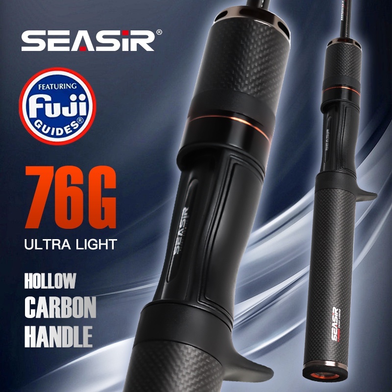 Seasir Black Arrow คันเบ็ดตกปลา คาร์บอนไฟเบอร์ 4.92 ฟุต 76 กรัม UL FUJI 0.8-10 กรัม BFS (1.5 เมตร 1.