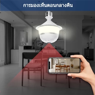 V380 2K E27 หลอดไฟกล้อง 4MP ไร้สาย WIFI บ้านกล้องวงจรปิดในร่มที่มีสีสัน Night Vision ตรวจจับสัญญาณเตือนภัยสองทางโทร