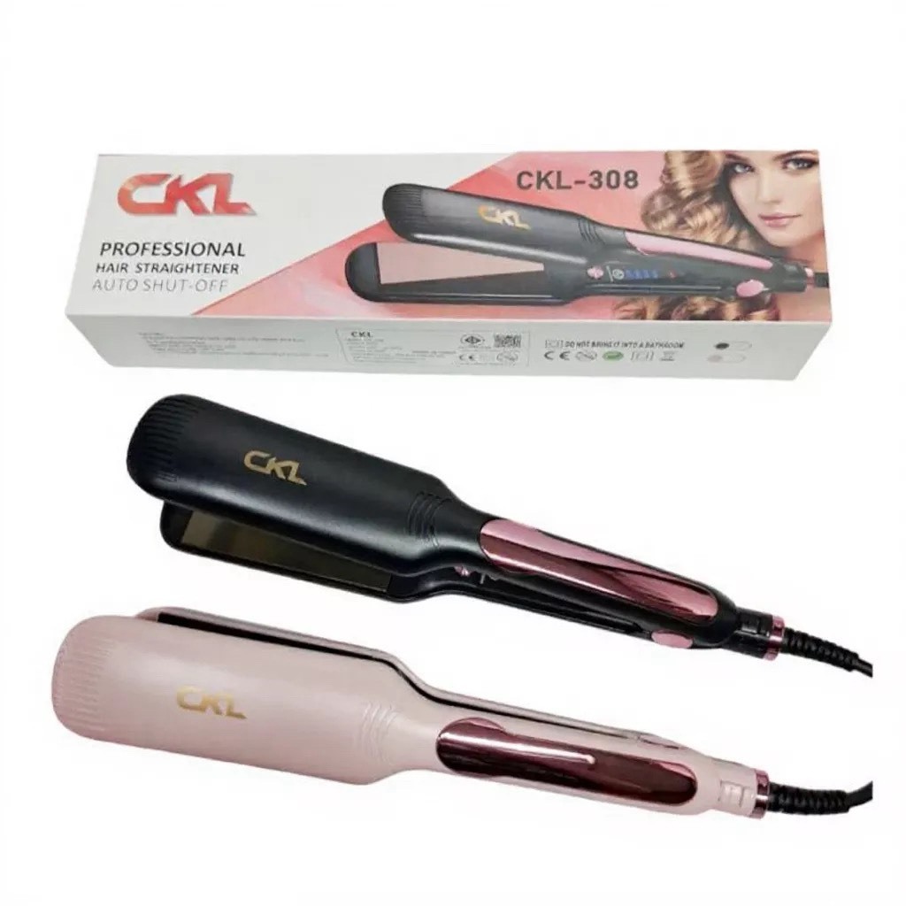 CKL เครื่องหนีบผม รุ่น CKL-308 ปรับความร้อนได้ตั้งแต่ 160-220°C ร้อนเร็ว รับประกัน 1 ปี มอก.1985-254
