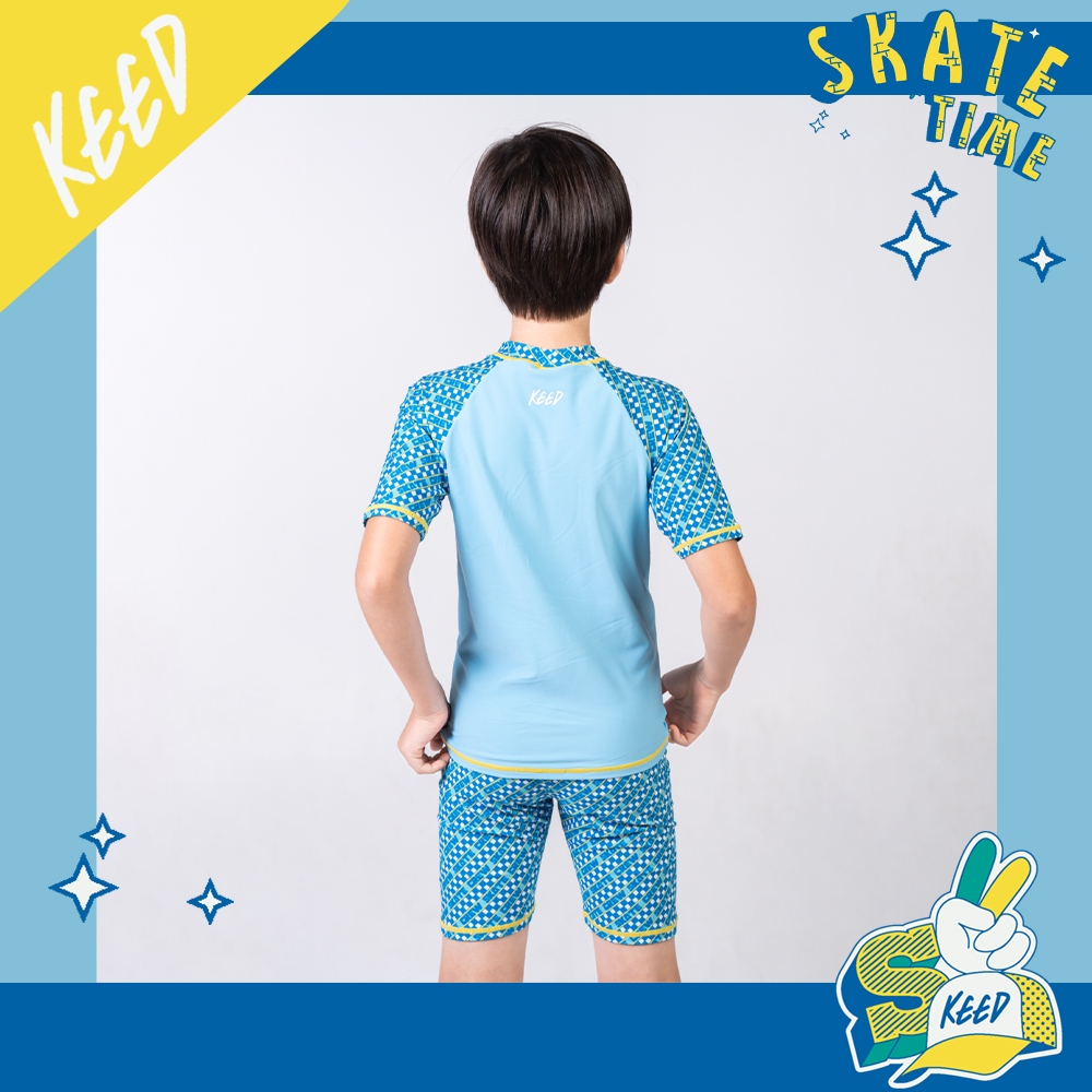 ✨NEW✨KEED  : SKATE TIME ชุดว่ายน้ำเด็กโต ชุดแยก แขนยาว+กางเกงขาสั้น และ แขนสั้น+กางเกงขาสั้น ว่ายน้ำ - รูปที่ 3