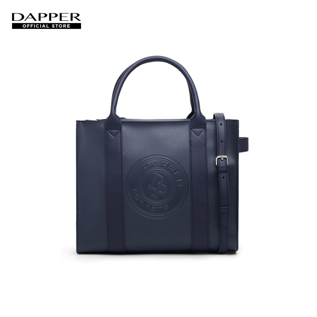 DAPPER กระเป๋าถือ DP Logo Stamp Tote Bag สีกรมท่า (BM3/NA/1299PN)