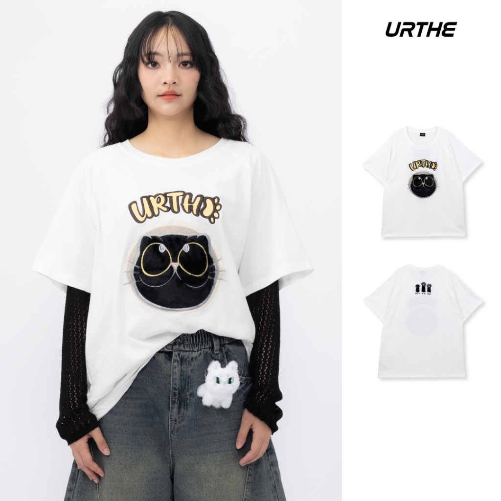 URTHE - เสื้อยืด เสื้อ Oversize รุ่น ROCK PAPERSCISSORS (SUPER BOSS Series)