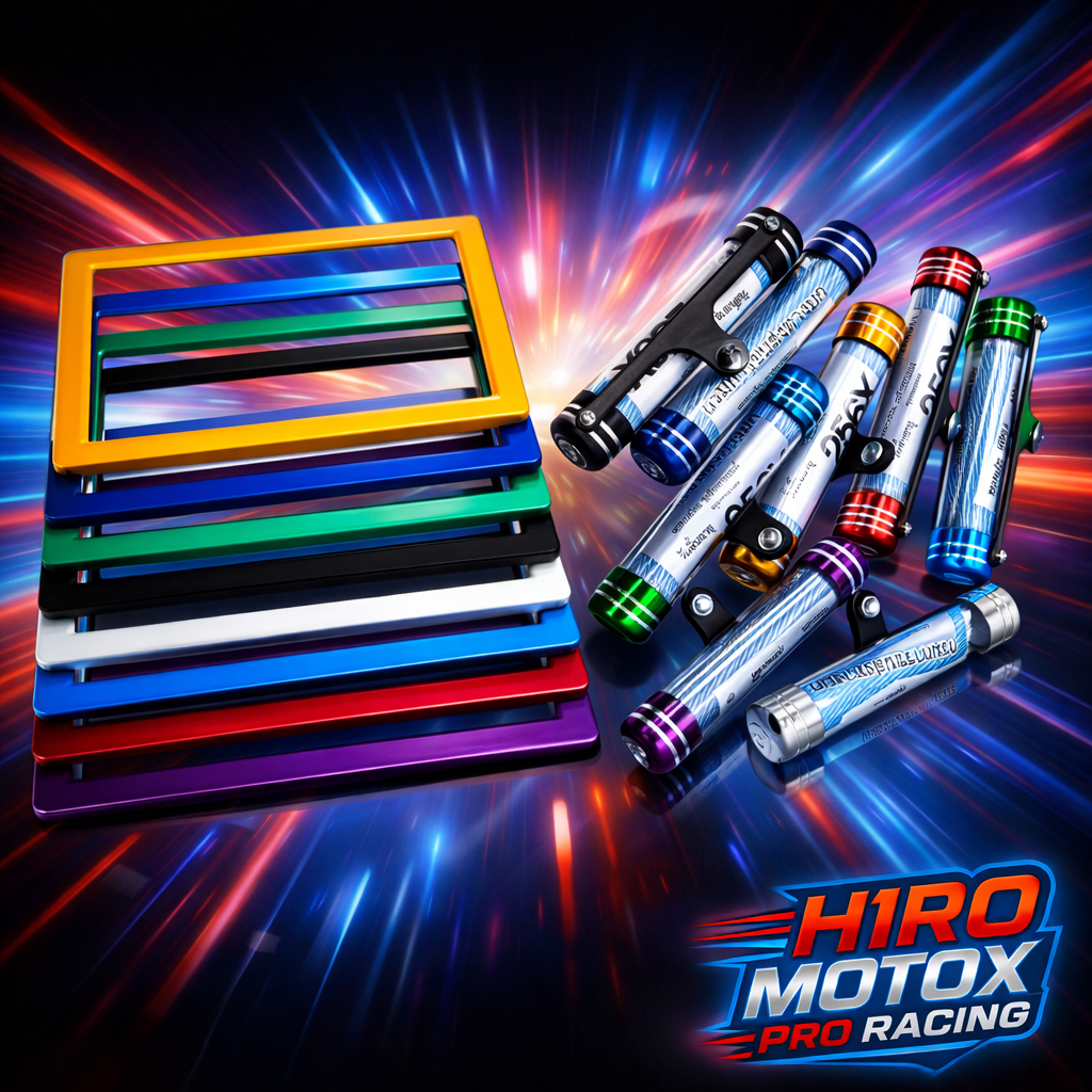 ชุดกรอบป้ายทะเบียน + พ.ร.บ.แคปซูล HIRO MOTOX รุ่น Racing Edition