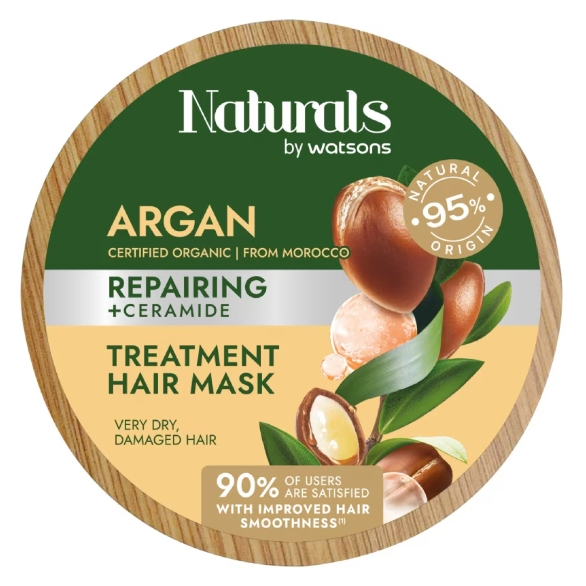 Naturals by Watsons เนเชอรัล บาย วัตสัน อาร์แกน รีแพร์ริ่ง ทรีตเมนท์ แฮร์ มาสก์ 200มล.