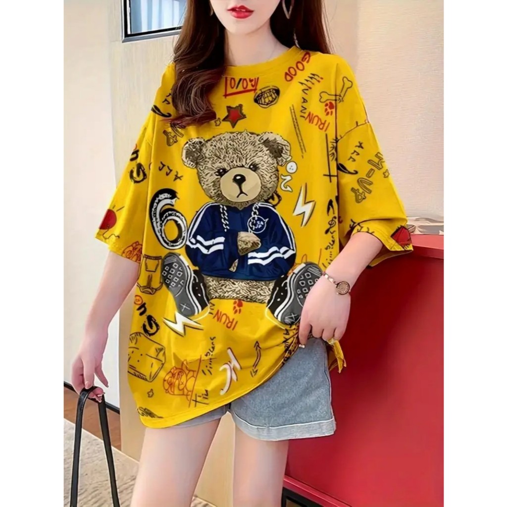 เสื้อยืดแฟชั่นผู้หญิงลายทางแขนสั้นคอกลม เนื้อผ้าดีใส่สบาย! New Fashion women's ร้านขายสินค้าจากโรงงาน #HAN SY SOCIETY