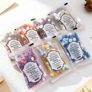 เม็ดขี้ผึ้ง เม็ดครั่ง ปิดผนึก หลากสี 100 ชิ้น สำหรับประทับตร…