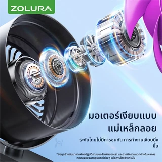 Zolura Y9 คือพัดลมตั้งโต๊ะแบบชาร์จไฟได้ พร้อมการตั้งค่าความเร็วลม 100 ระดับ เป็นพัดลมดิจิทัลแบบพกพา มาพร้อมแบตเตอรี่ความ