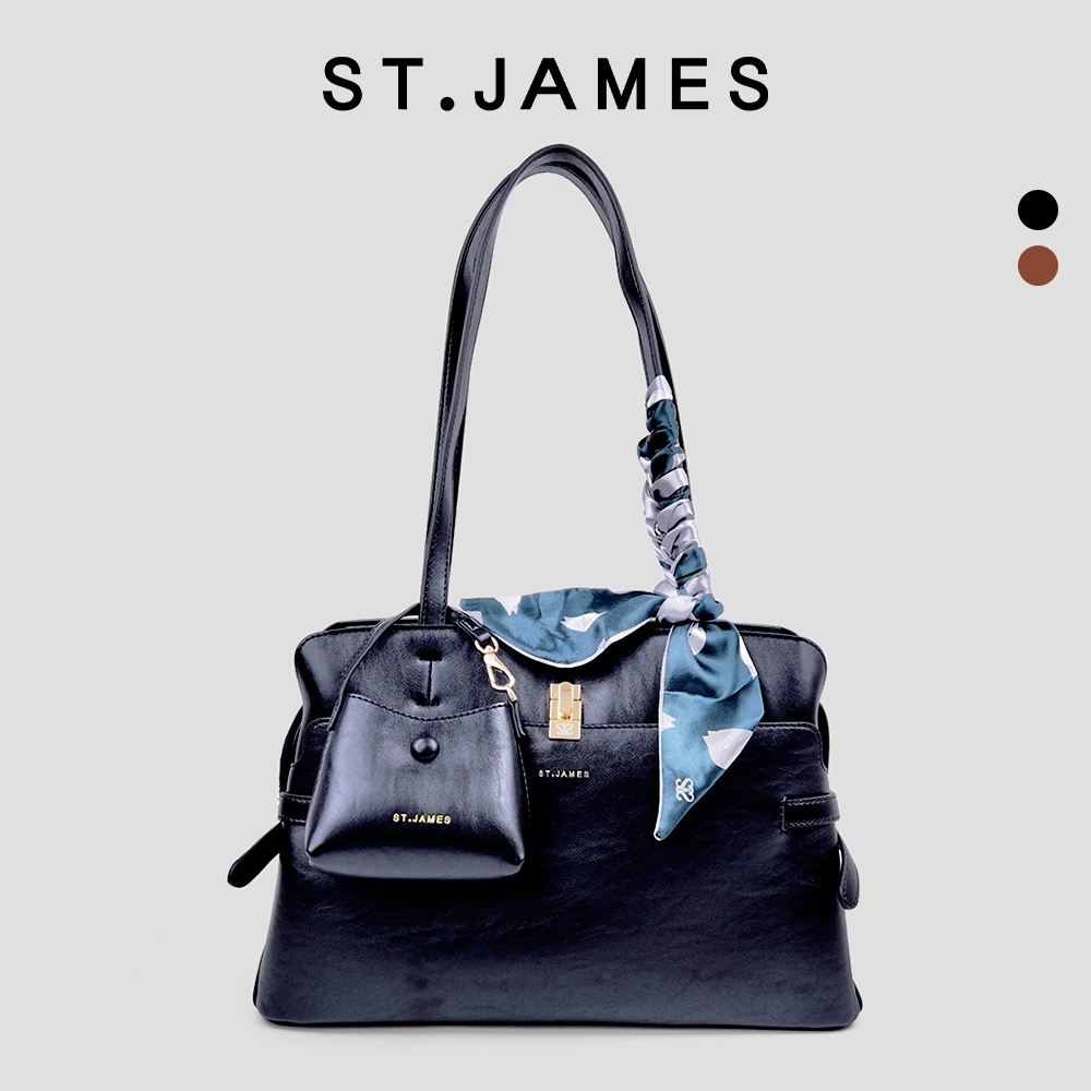ST.JAMES กระเป๋าสะพายข้าง/กระเป๋าหนัง PU Vegan รุ่น LUME (มี 2 สี) l กระเป๋าแฟชั่น ผู้หญิง