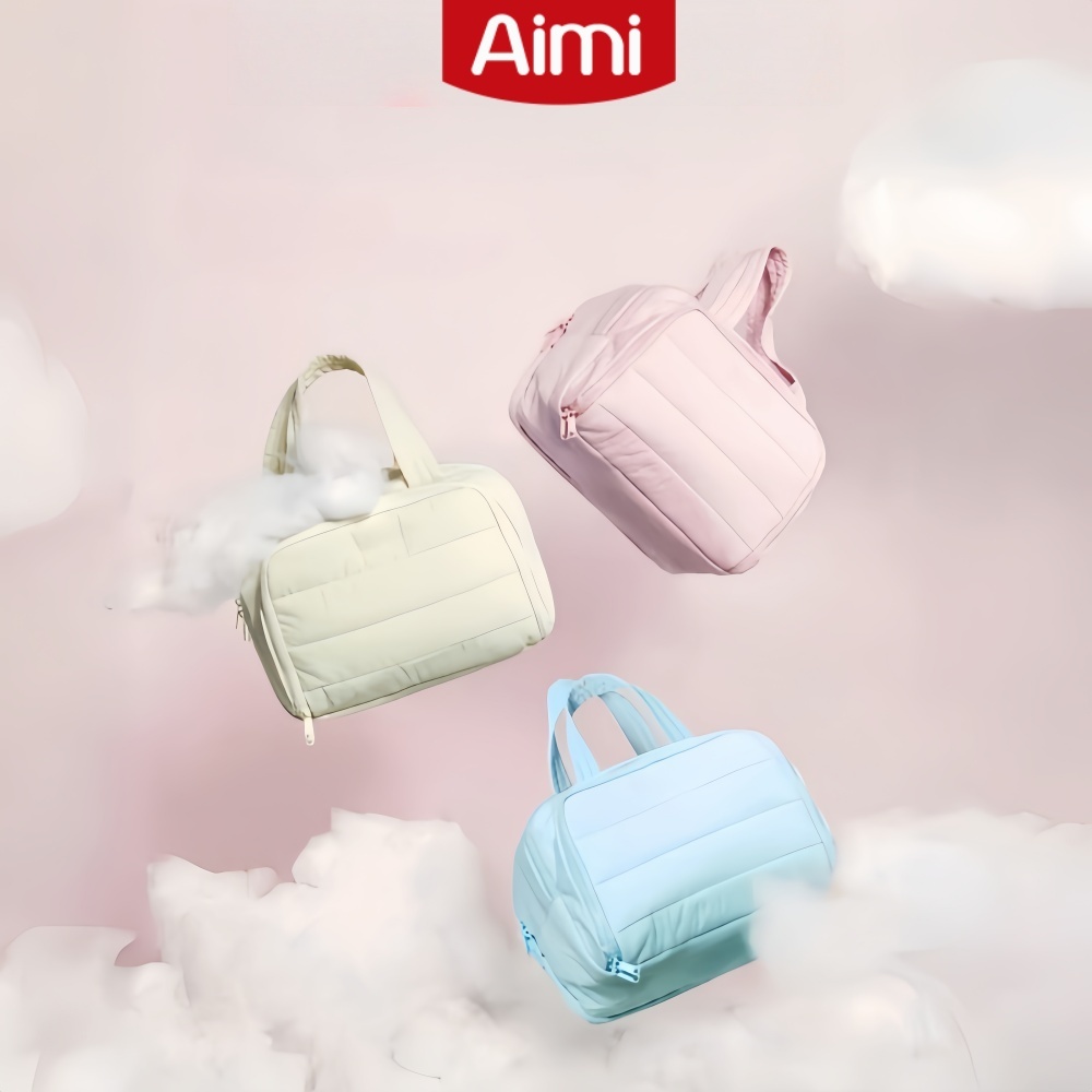 Aimi กระเป๋าใส่เครื่องสำอาง กระเป๋าแป้งเดินทาง กระเป๋าใส่เครื่องสำอางค์ ใส่ของได้เยอะ มาพร้อมช่องจัดระเบียบ มี3สี