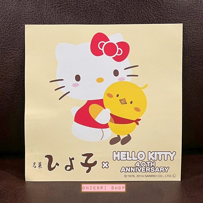 สติกเกอร์ Hiyoko x Hello Kitty 40th Anniversary (Limited) Sticker จาก Sanrio Japan (2014) * ของสะสม