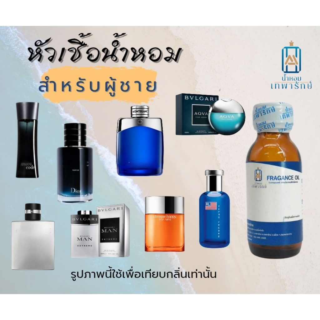 หัวเชื้อน้ำหอมกลิ่นเทียบเคานเตอร์แบรนด์ รวมกลิ่นยอดนิยมผู้ชาย ขนาด 1OZ. กลิ่นติดทน หอมนาน NO.4