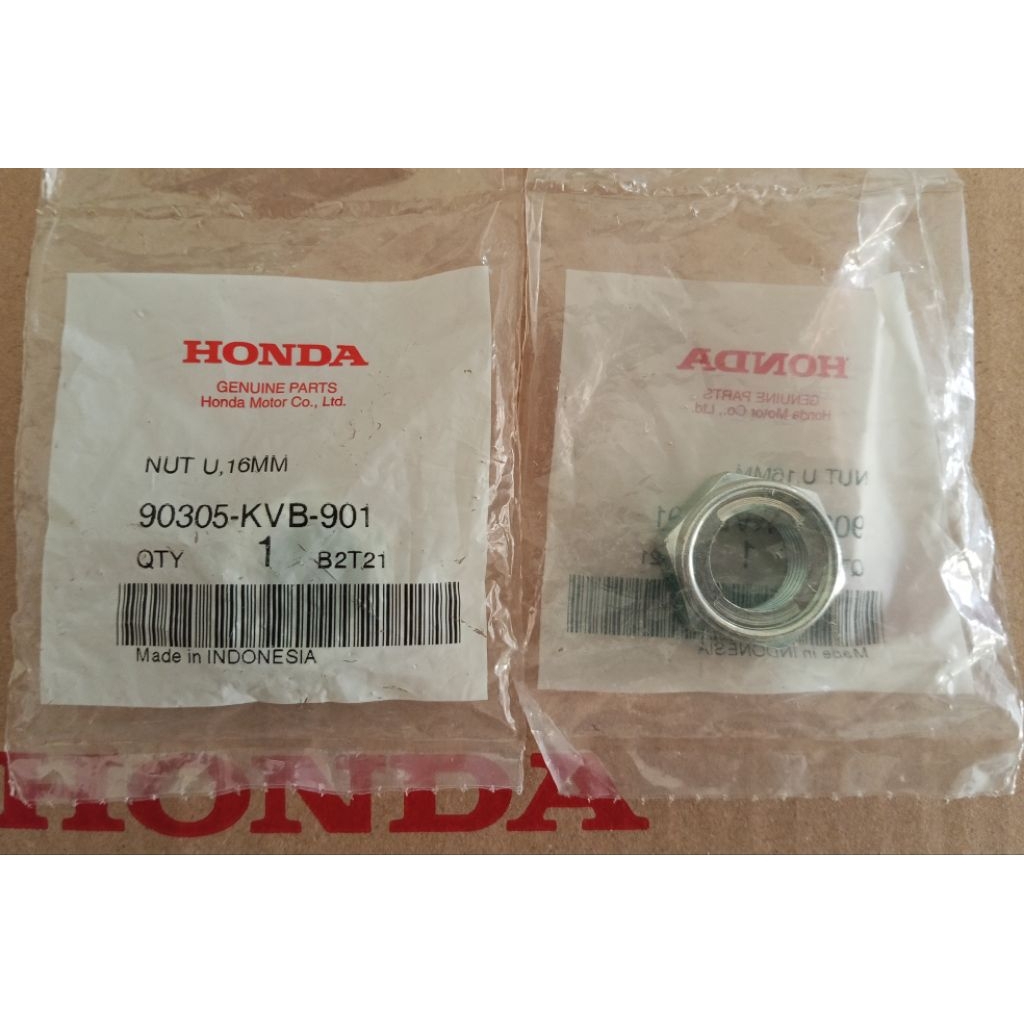 น็อตดุมล้อหลัง CLICK110 Click110-i Scoopy-i PCX 125 PCX150 เเท้ศูนย์ HONDA 90305-KVB-901