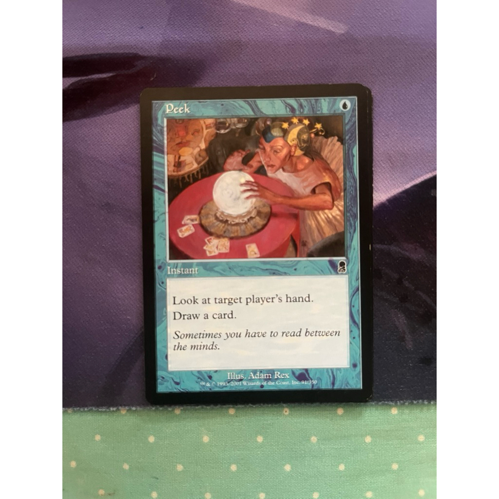 การ์ด MTG Peek Blue Magic the Gathering EDH รุ่น สภาพ Ex