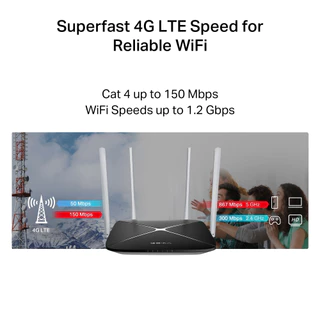 ⚡️เร้าเตอร์ใส่ซิม⚡️ 4G Router MERCUSYS (MB135-4G) AC1200 Wireless Dual Band 4G LTE Router