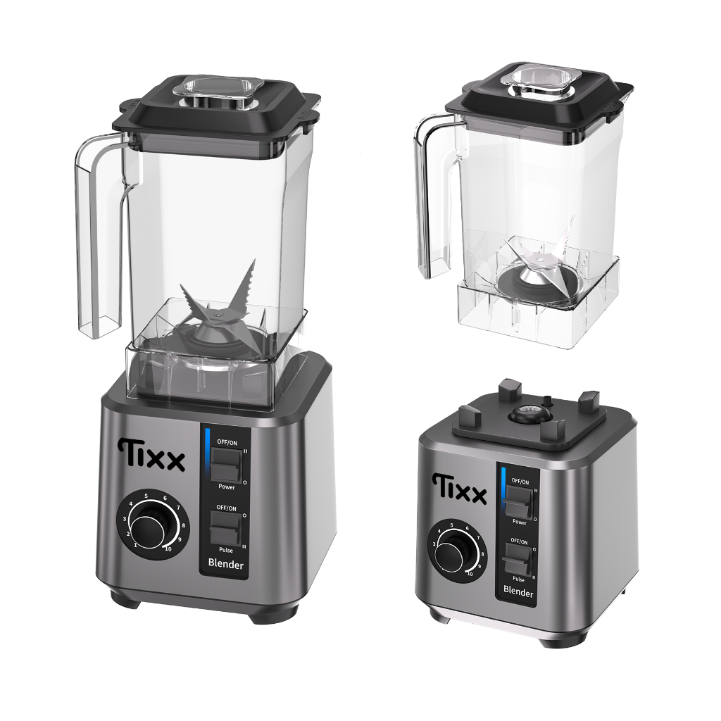 TIXX เครื่องปั่นอเนกประสงค์ 2L เครื่องปั่นสมูทตี้ 1800W 8 ใบมีด ใบมีดสแตนเลส blender รับประกัน 10ปี ราคา ถูกที่สุด ดีลบีเคเค แกลเลอรีภาพที่ 2