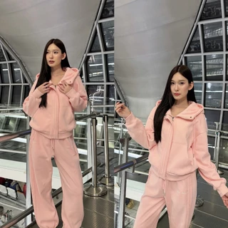 CO1055 Airport Cozy Thermal Set ชุดเซ็ตกันหนาว (Hoodie + Pants)