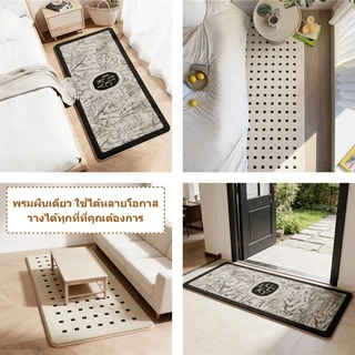 MATELIER พรมปูพื้น พรม พรมห้องนอน พรมขนนุ่ม พรมหนา พรมยาว ทำจากวัสดุแคชเมียร์เทียม นุ่มสบาย 60*120 ซม.