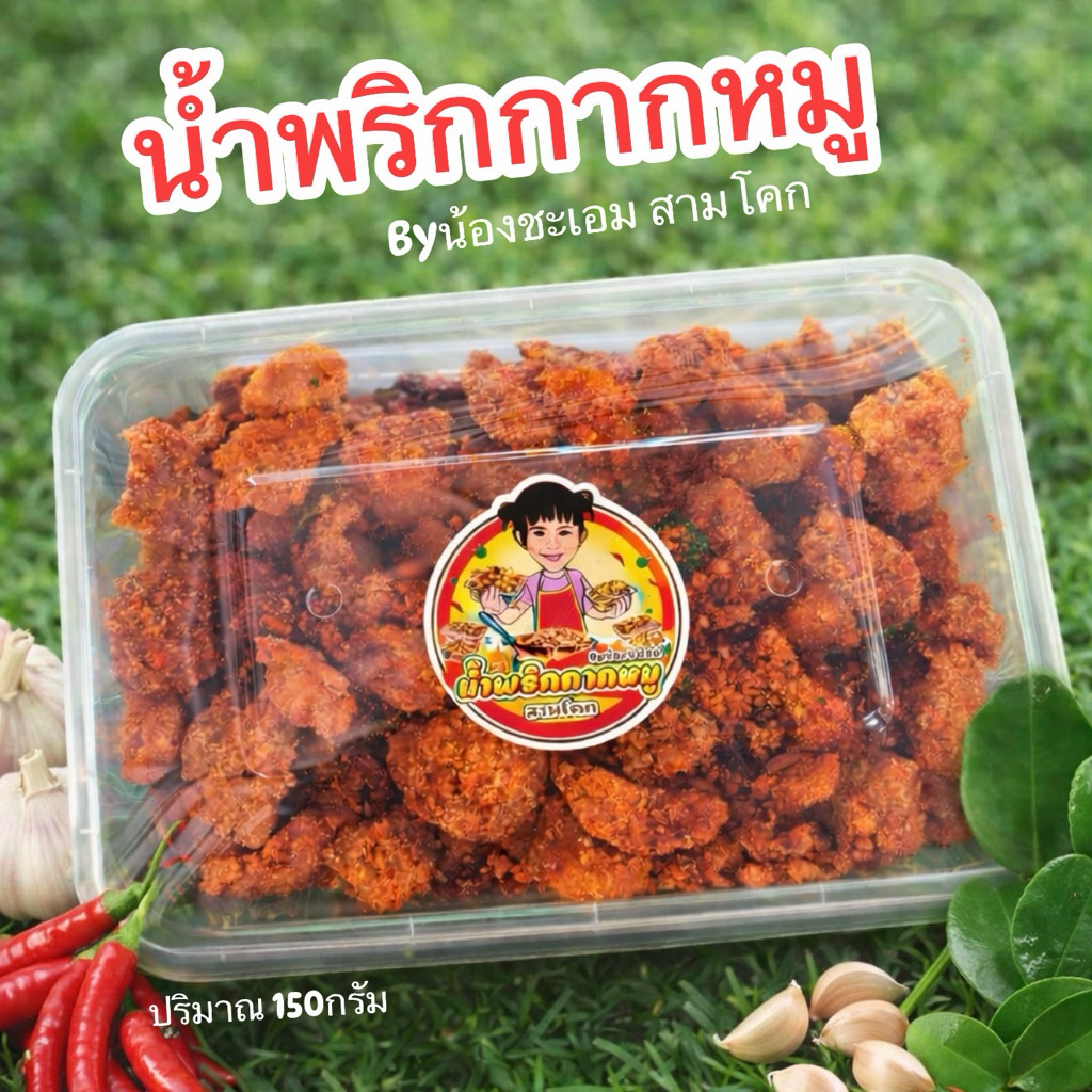 น้ำพริกกากหมู🐷🌶️ ปริมาณ150กรัม