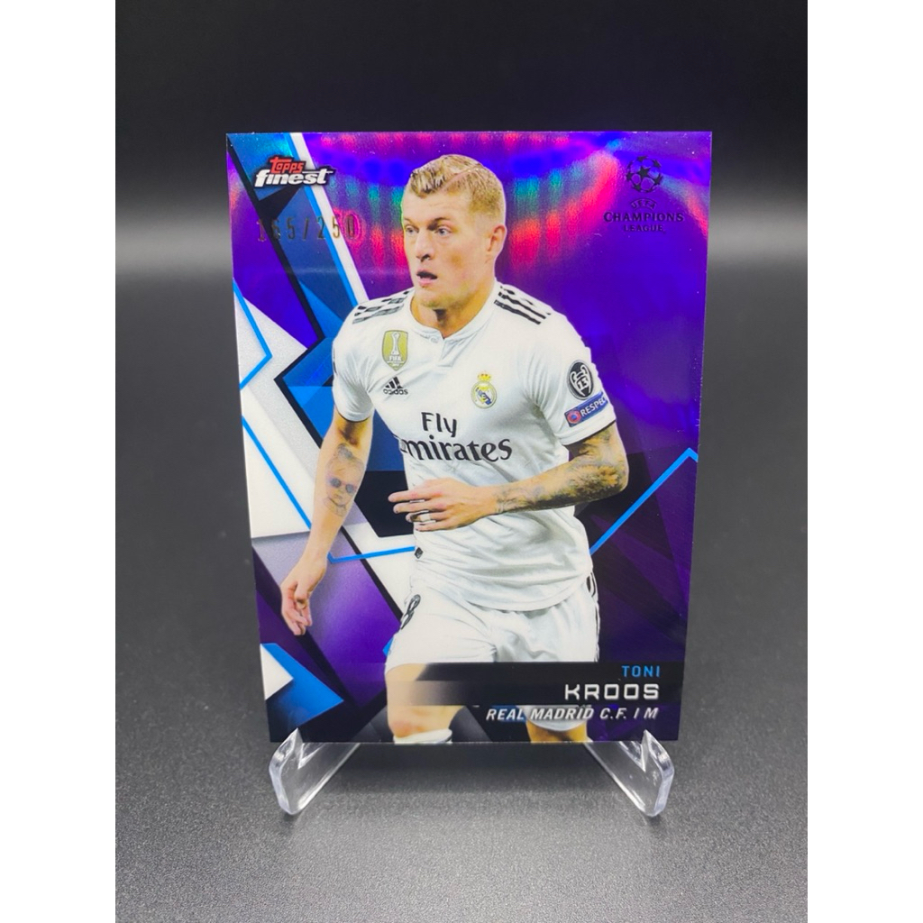 การ์ดฟุตบอล ⚽️ Toni Kroos |2018-19 Topps Finest UEFA Champions League – Purple Parallel /250