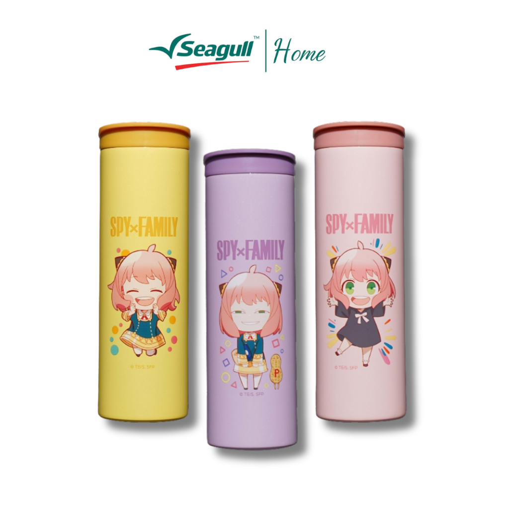 Seagull แก้วน้ำสุญญากาศ SPYxFAMILY (0.5 ลิตร) ลายลิขสิทธิ์ มี 3 สี ให้เลือก (สีม่วง/สีชมพู/สีเหลือง)