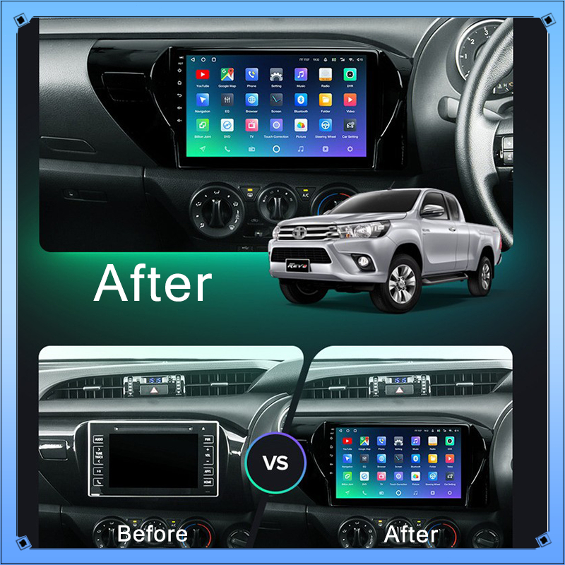 NEW จอแอนดรอย 9นิ้ว TOYOTA VIGO 04-08 / 08-14 /REVO 15-19 Android WIFI และ 4G จอ IPS จอแอนดรอยตรงรุ่น/FM/AHD/GPS ราคา ถูกที่สุด ดีลบีเคเค แกลเลอรีภาพที่ 4