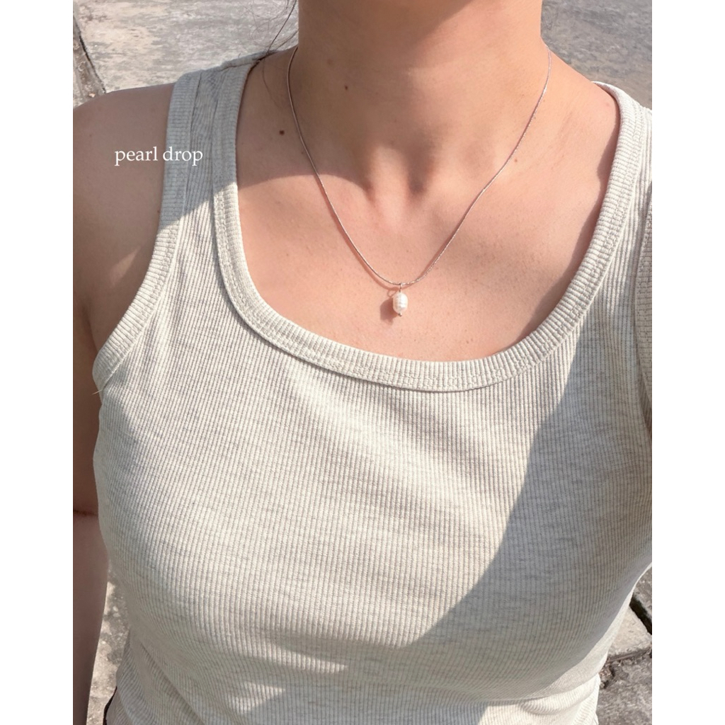 SMB - สร้อยคอมินิมอลไข่มุกแท้ Pearl Drop🍦🫧