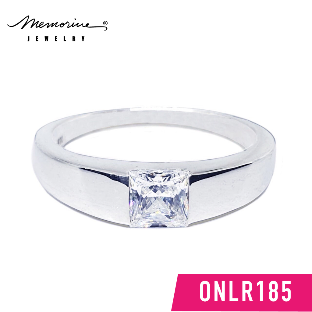 Memorine Jewelry แหวนเงินแท้ 925 ฝังเพชรสวิส (CZ) : ONLR185