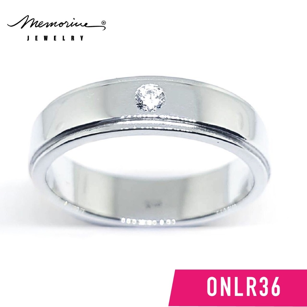 Memorine Jewelry แหวนเงินแท้ 925 ฝังเพชรสวิส (CZ) : ONLR36