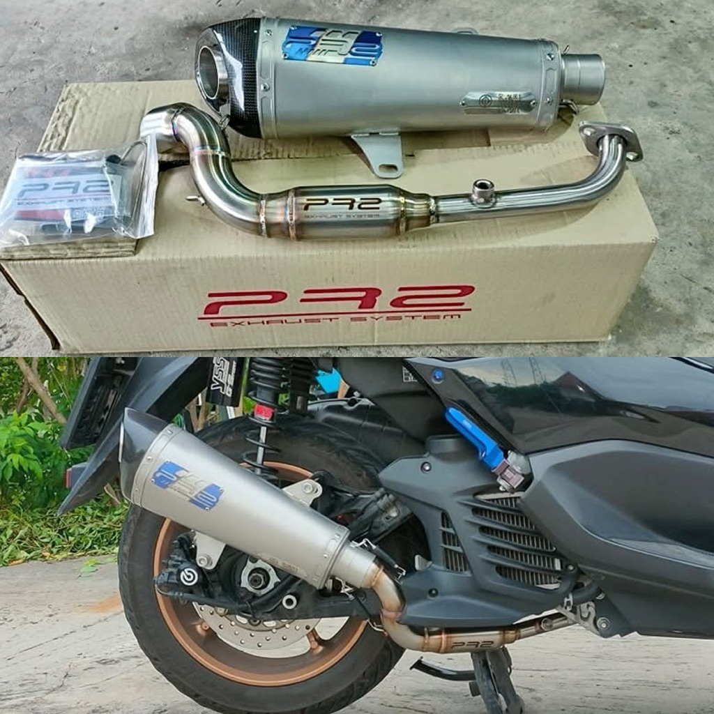 ชุดท่อแต่งnmax155 aerox155 pcx160 adv160 cilck160  Giorno125 รุ่น aka shorty 30cm สำนักpr2 เกรดB