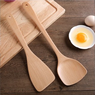 GAOBOOS  ตะหลิวไม้บีช พลั่วไม้ ไม้พายทำอาหาร ทำจากไม้จริง จั…