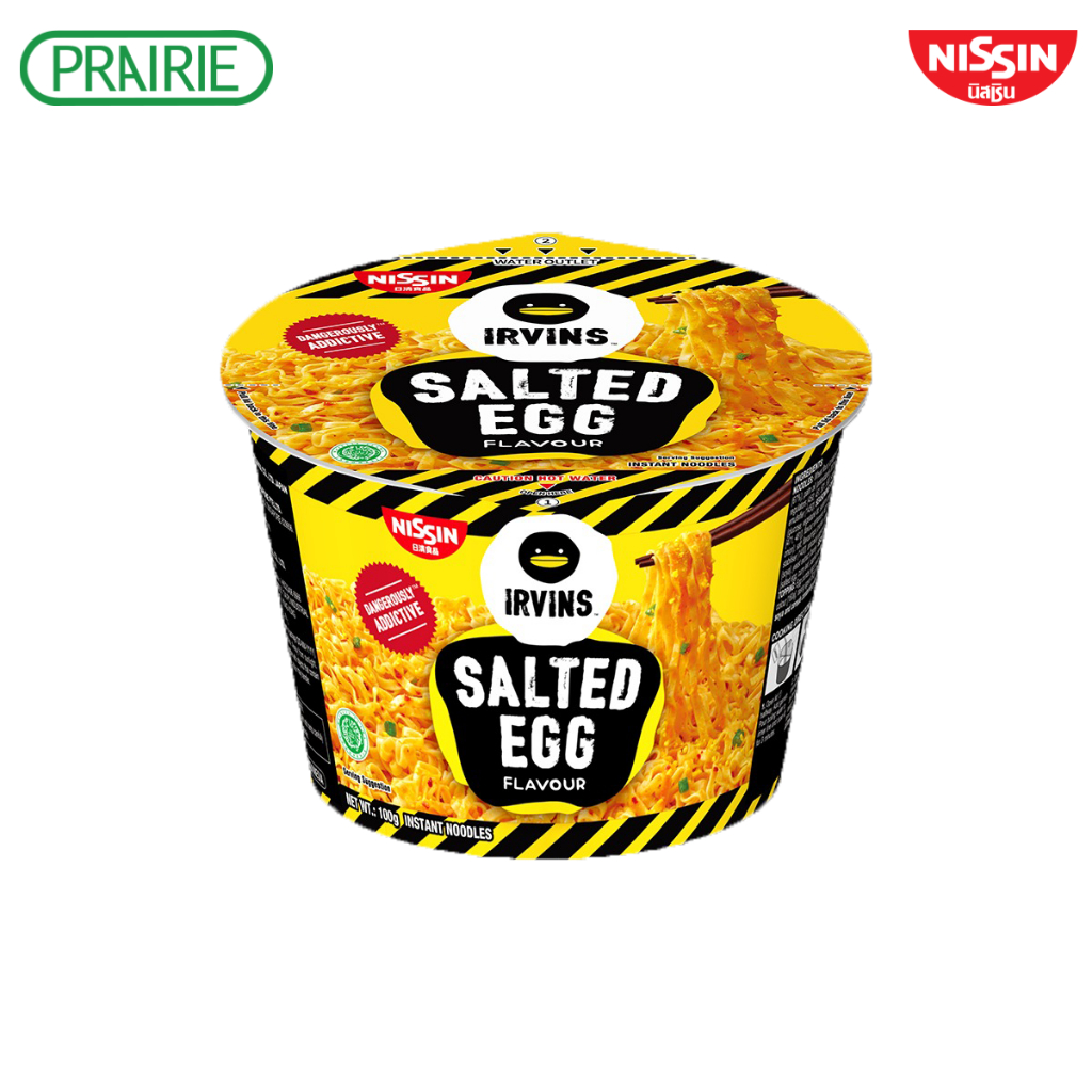 นิสชินเออวินส์ บะหมี่กึ่งสำเร็จรูปรสไข่เค็ม 100 กรัม / Nissin Irvins Salted Egg Flavor Instant Noodl