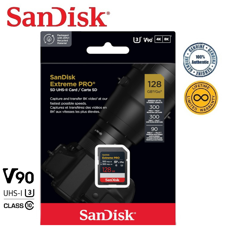 SanDisk 128GB Extreme PRO SDXC (300MB/s)
